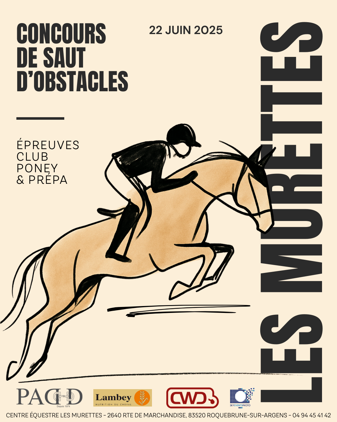 graphiste équestre concours saut affiche cso club poney création