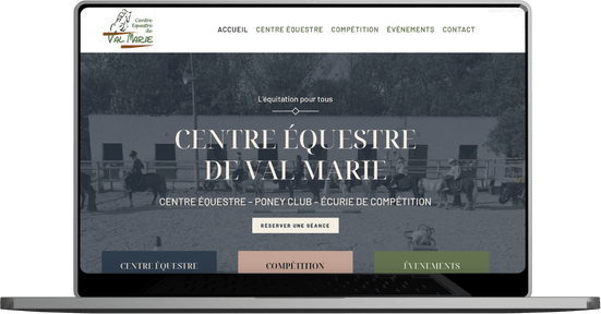 site internet centre équestre création de site web équestre clé en main