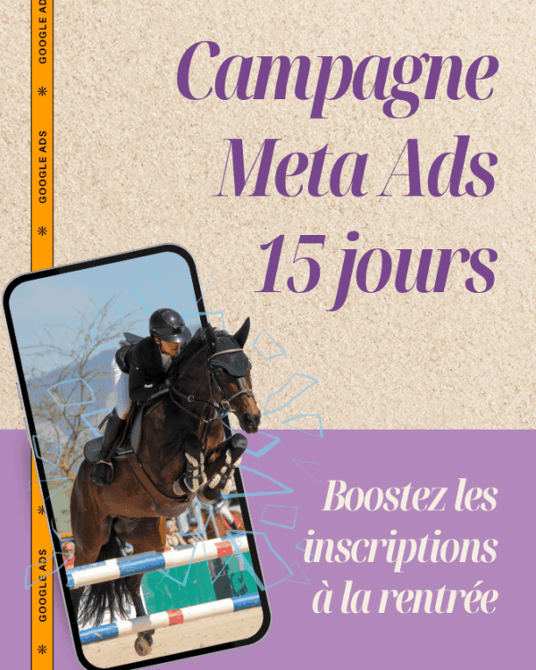 publicitaire budget poney club écuries inscriptions rentrées 2025