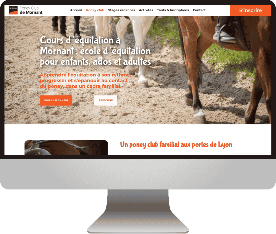 création de site vitrine pour poney club lyon
